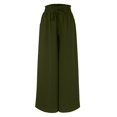 thumbnail image 3 of GZWYHT Wide Leg Pants,Palazzo Pants,Women's Wide Leg Pants Flowy Ruffle Solid Color Drawstring Waist Pants,Flowy Pants,High Waisted Pants,Sweatpants Women,Green 2,XXL, 3 of 4