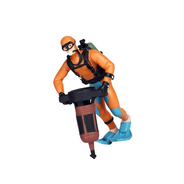 Miniature Diver Figure Ocean Model Adventure Decor Fish / 4.92x1.57 inch. Style Tank Accessories style 4