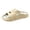Beige, variant on Unisex Platform Sandals for Womens Mens Open Toe Slip On Foot Massager Water proof Quick Drying Water Slide White Size 7.5
