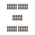 thumbnail image 2 of Ruiboury 2pcs/set Set Mood Flickering Candlelight Of Black Lanterns Size Innovative black-12PCS 5Set, 2 of 6