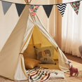 thumbnail image 4 of 33 Ft Vintage Flower Fabric Bunting Banner 36 Triangle Flag For Party Decor, 4 of 9