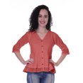 thumbnail image 1 of Moomaya Blouse Ethnique en Coton Peplum Col en V pour Femmes, 1 of 6