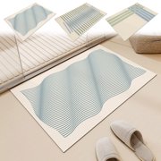 Feltree Diatomite Bath Mat 40x60cm Super Absorbent Quick-Dry Bathroom Rug Non-Slip Shower Mat for Bath Tub Kitchen Entrance Floor Mat