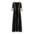 thumbnail image 5 of Tqyyweavej Robe Victorienne pour Femmes Robes Médiévales Renaissance Manches 3/4 Vintage Reine Mariage Soirée Robes de Bal Déguisement d'Halloween, 5 of 5
