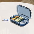 thumbnail image 4 of HOARBOEG Sturdy Waterproof Travel Size Tablet Box 6 Compartments Small Pharmaceutical Or Small Jewelry Mini Container Gray Blue Green, 4 of 6