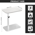 thumbnail image 2 of ZYNERY Table d'Appoint en Bois en Forme de C 30x45x45-80 cm, Hauteur Réglable avec Rotation à 360°, Petite Table à Café/collations pour Sofa/lit (Blanc), 2 of 7