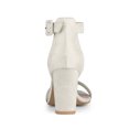 thumbnail image 3 of BLISSFUL STEP Women's Shoes Ankle Strap Block Heel Buckle Open Toe Sandals Grey 5.5, 3 of 8