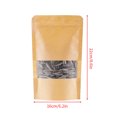 thumbnail image 3 of Transemion 10pcs Snack Bags Kraft Paper Window Paper Window Candy Bags Sealing Portable Cookie Bread Pouches 16*22 1Set, 3 of 6