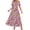Z4-Hot Pink-summer dresses, variant on Wiyuqeen Boho Maxi Dresses for Women Button V Neck Floral Dresses Short Sleeve Ruffle Tiered A Line Dresses Summer Ankle Dresses