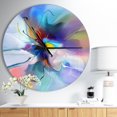 thumbnail image 2 of DesignArt Abstract Creative Blue Flower Large Wall Clock, 2 of 2