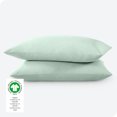 thumbnail image 3 of Bare Home Percale Weave Pillowcase Set - 300 Thread Count - 100% Organic Cotton - Standard, Willow, 3 of 4