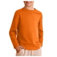 thumbnail image 1 of WUANDIXFA T-Shirts à Manches Longues pour Garçons pour Enfants Enfants Garçons Automne Coton T-Shirts à Manches Longues à Col Rond T-Shirts Hauts Orange, 1-2 Ans, 1 of 4