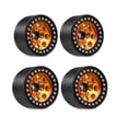 thumbnail image 4 of Graflsoa 4pcs 2.2" Aluminum Alloy Wheel Rims for Climbing Cars, Black with Gold Accent, 8-Hole Design, Hexagon Length 12mm, 4 of 7