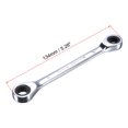 thumbnail image 2 of Unique Bargains Double Box End Ratcheting Wrench (8mm x 9mm) Metric 72 Teeth 12 Pt Ratchet Spanner Tools, CR-V, 2 of 5