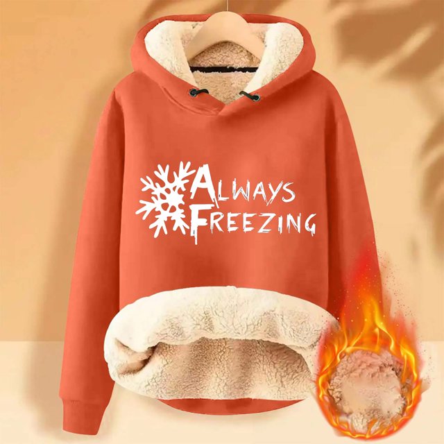 DPTALR Sweat à Capuche d'Hiver Chaud pour Femmes avec Poche Manches Longues