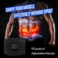 thumbnail image 3 of Smart Fitness Trainer Belt Electrical Abs Stimulator Unisex Abdominal Muscle Trainer 6 Modes 19 Levels, 3 of 8