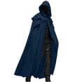 thumbnail image 1 of XZNGL Men Solid Patchwork Hooded Casual Party Retro Gothic Solid Long Cloak Stage Outfit Top, 1 of 6