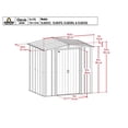 thumbnail image 3 of Arrow Classic Steel Storage Shed, 6x5, Sage Green, 3 of 8