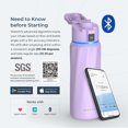 thumbnail image 2 of WaterH Boost 32 oz Purple Stainless Steel Smart Water Bottle, 2 of 3