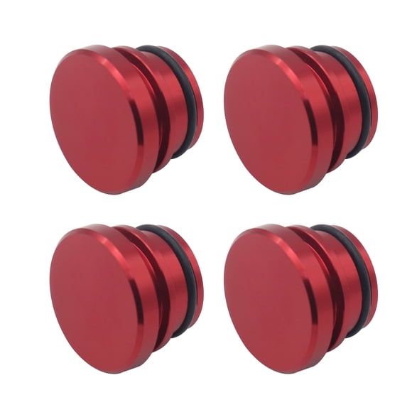 Mistaha Metallic Dustproof Plugs for Cigarette Lighter Sockets - Set of 4, Red
