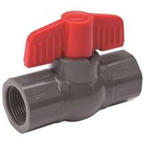 Threaded Ball Valve, Gray PVC, 1-1/2 In. - 107-107