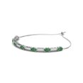 thumbnail image 2 of Mooneye Bracelet Tennis pour Femme en Argent Sterling 925 Émeraude Ajustable Cadeau de Noël, 2 of 3
