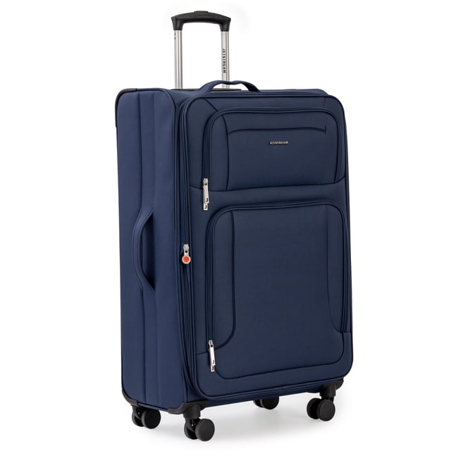 Jetstream Softside Expandable Large Checked Luggage, Lightweight Rolling Travel Suitcase with Spinner Wheels