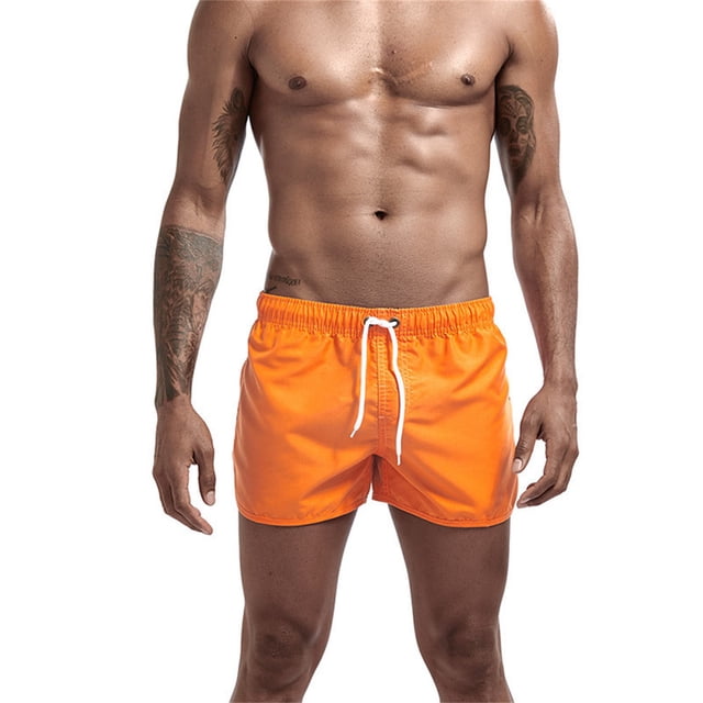 Shorts de Plage Unisexes Décontractés à Cordon de Serrage avec Poche Solide Cinq Points