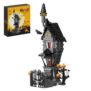 MOC Film Nightmare Noël Eve Horreur Maison Bâtiment Blocs Scary Pumpkin Cheminée Cabine Assemblage Briques Jouets Cadeaux d'Halloween