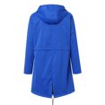thumbnail image 2 of Kcodviy Imperméable Uni à Capuche Extérieur pour Femmes Veste à Fermeture Éclair Latérale Imperméable Coupe-Vent Veste à Fermeture Éclair pour Femmes Veste pour Femmes Vestes Manteau pour Femme, 2 of 2