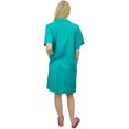 thumbnail image 3 of Bimba Chemise de Nuit pour Femme à Col Cranté Turquoise Robe de Nuit avec Poches-16, 3 of 6
