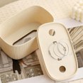 thumbnail image 3 of European-Style Elastic Tissue Box for Home and Office Desktop, Universal Fit, Durable Plastic with Rounded Edges, Modern Vertical Stripe Design(Beige), 3 of 5