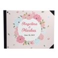 thumbnail image 1 of Darling Souvenir Pink Floral Wreath Printed Hardbound Cover Guestbook For Wedding Guest Sign In Book Registry-9 x 12 Inches, 1 of 5