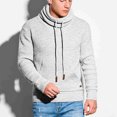 thumbnail image 3 of EGNMCR Jackets for Men Men's Fashion Fall Winter Sweater Loose Large Size Mixed Color Sweater Hooded Pullover Sweater, 3 of 6
