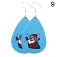 thumbnail image 2 of Christmas Faux Leather Earrings Santa Xmas Tree Snowman Earrings Dangle Earrings, 2 of 10