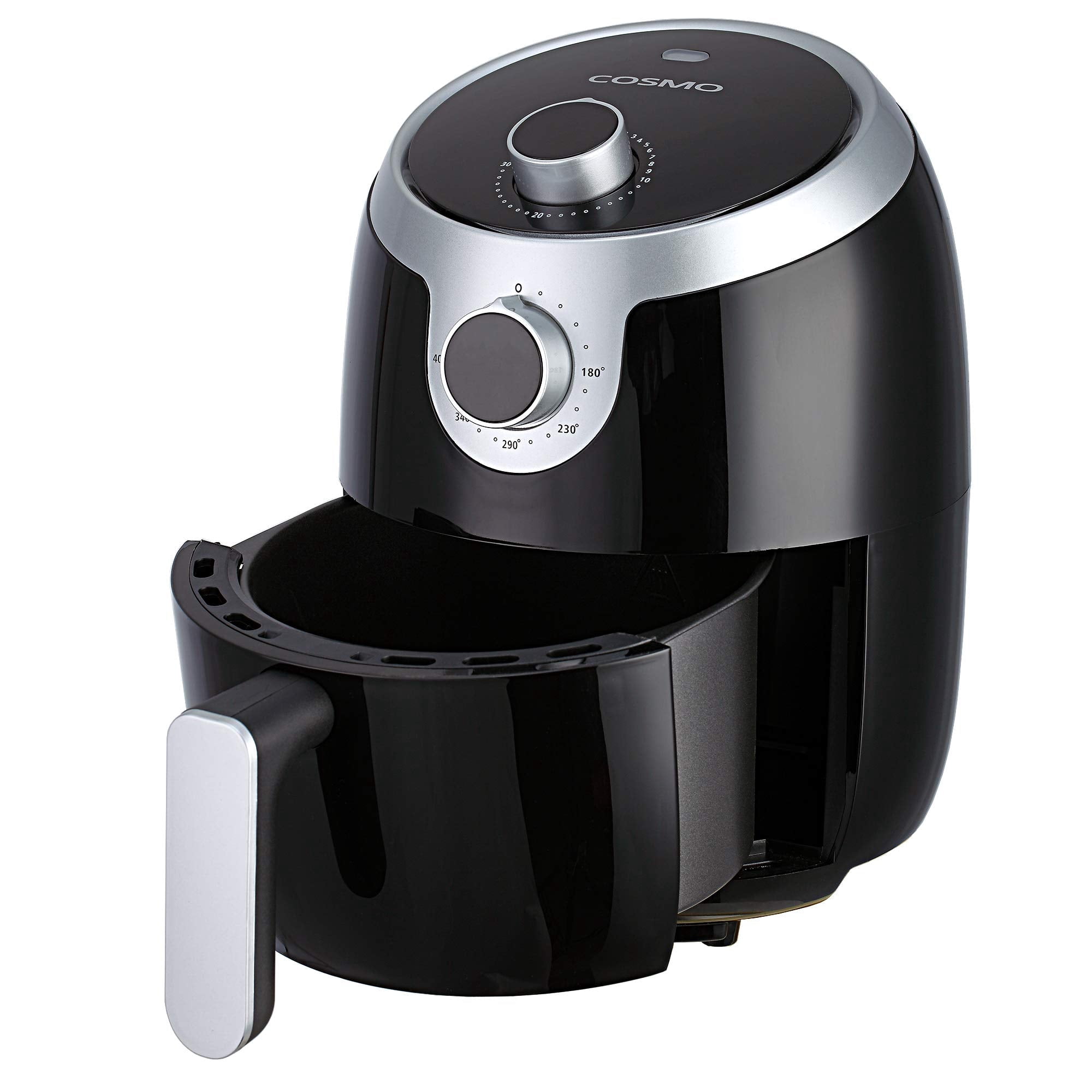 COSMO COS-23AFAKB 2.3 Quart Electric Small Air Fryer with Temperature Control, Timer, Auto Shut-Off, Non-Stick Frying Tray, 1000W Compact Mini Air Fryer (2.3 Quarts, Sta