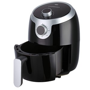 COSMO COS-23AFAKB 2.3 Quart Electric Small Air Fryer with Temperature Control, Timer, Auto Shut-Off, Non-Stick Frying Tray, 1000W Compact Mini Air Fryer (2.3 Quarts, Sta