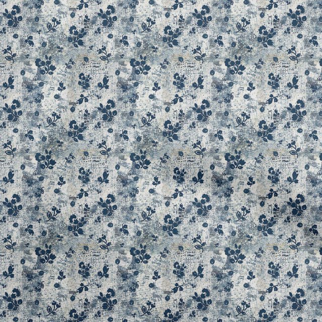 oneOone Polyester Spandex Blue Fabric Floral & Greenery Sewing Material Print Fabric By The Yard 56 Inch Wide-20