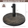 thumbnail image 2 of Gymax Base Ronde en Résine de 22 Lb pour Parasol de Patio avec Support et Bouton Réglable, 2 of 10