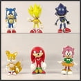thumbnail image 4 of 6pcs Set Sonic Hedgehog Amy Tails Mephiles Knuckles 6cm/2.4in PVC Figure, 4 of 4