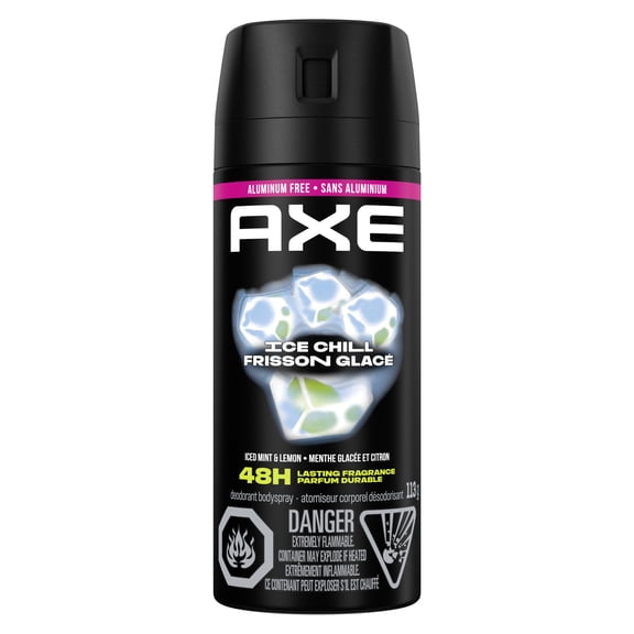 AXE Aluminum-Free Deodorant Body Spray Ice Chill, 113 g