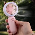 thumbnail image 4 of tredstone Compact Portable Fan With LED Night Light And Strong Wind For Travel And Shopping Cartoon Silent Fan Yellow green, 4 of 6