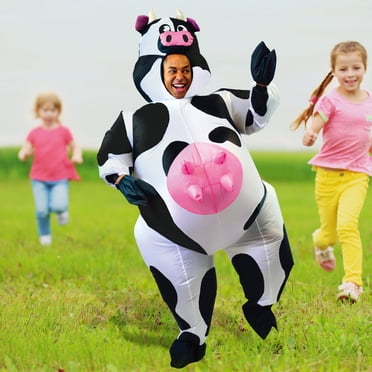 Joyfy Halloween Inflatable Costume for Adults, Air Blow-up Cow Dress Up Unisex Cosplay Costume