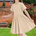 thumbnail image 4 of NTACZA Robe Décontractée pour Fille à Manches Courtes, Robe T-Shirt Midi, Robes Amples et Fluides de Plage pour Ado 4 Ans, 4 of 7