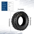 thumbnail image 3 of Pneus pour VTT - 21x7-10 6 Plis Robustes Tout-Terrain Ensemble de 2 (Noir) / Traction Supérieure Boue/sable / Résistants aux Crevaisons / Convient aux Quads, 4 Roues et Chariots de Golf, 3 of 6