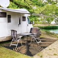 thumbnail image 4 of Outdoor Rug  for Patios   Reversible Outdoor Plastic Straw Camping Rug Carpet  Large Area Rugs Mats for RV  Camper  Deck  Balcony  Porch  Backyard  Beach  Picnic. Leaf, 4 of 6