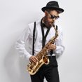 thumbnail image 4 of KAKOWELY Sangle de Cou Réglable Saxophone Nylon Harnais avec Crochet à Ressort (Noir) 20.87"X1.97"X0.59 Pouces, 4 of 5