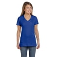 thumbnail image 3 of Hanes Womens Nano-T V-Neck T-Shirt, S, Deep Royal, 3 of 4