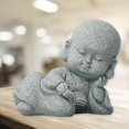 thumbnail image 4 of Adorable Buddha Statue Chinese Figure Collectible Present Crafts Resin Monk Reading Book, 4 of 8