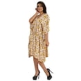 thumbnail image 3 of Moomaya Caftan Court pour Femmes, Robe de Nuit de Couverture, Robe Caftan, Manches Kimono, Tenue de Plage, 3 of 6